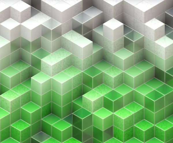 Green cubes background — Stock Photo, Image