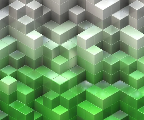 녹색 큐브 배경 — 스톡 사진