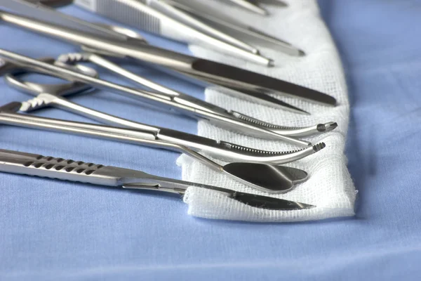 Top of emergency surgical instruments — Stock Photo, Image