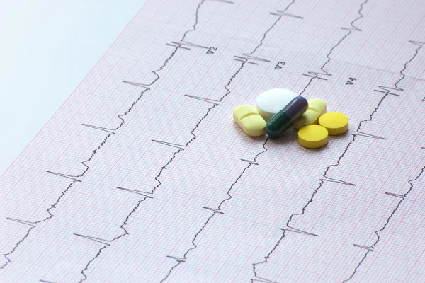 ECG medication in pill form and capsules — Stock Photo, Image