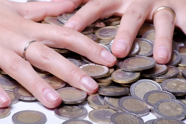 Hands on money — Stock Photo, Image