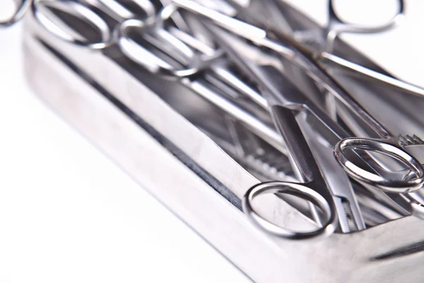 Box with surgical instruments — Stock Photo, Image