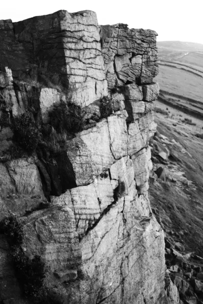 Windcollect kletterfelsen im peak district nationalpark, england — Stockfoto