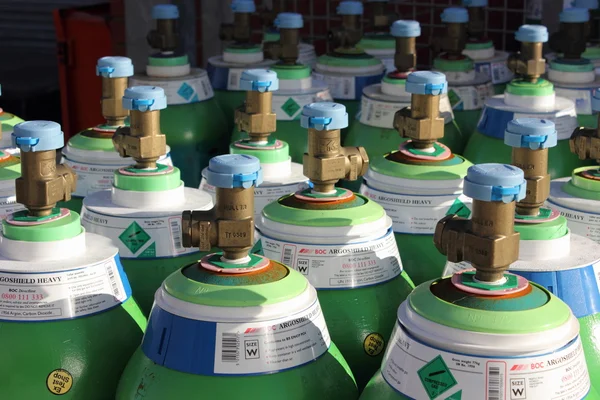 Gas bottles — Stock Photo, Image