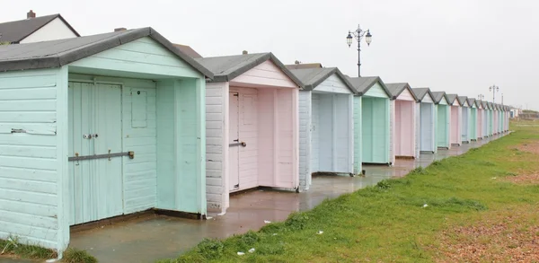 Cabanas de praia em Portsmouth — Fotografia de Stock