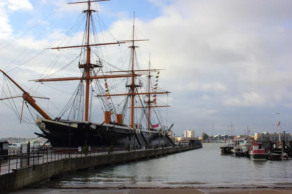 Hms warrior portsmouth Marine-Werften — Stockfoto