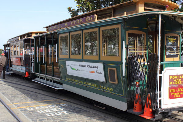 The famous cable cars of San Francisco, 2nd april 2013