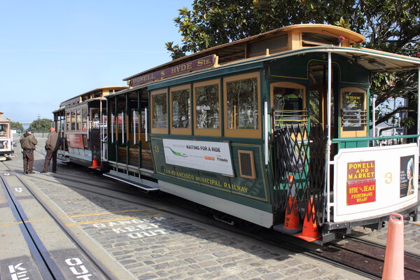 The famous cable cars of San Francisco, 2nd april 2013