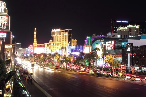 Las Vegas Strip om natten - Stock-foto