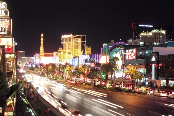 Las Vegas Strip om natten - Stock-foto