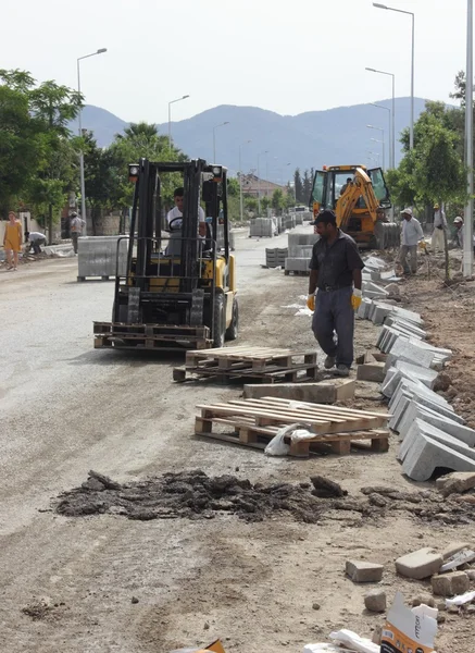 Obras rodoviárias turcas — Fotografia de Stock