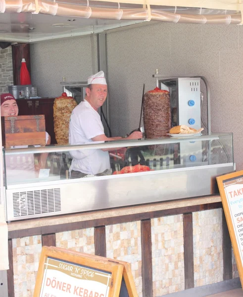 Comerciante turco local de kebab — Foto de Stock