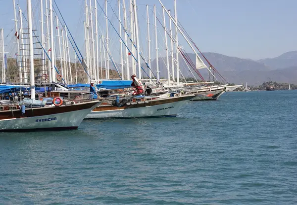 Yachts amarrés à Fethiye — Photo
