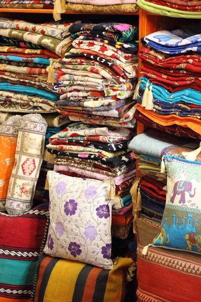 Colourful fabrics and textiles — Stock Photo, Image