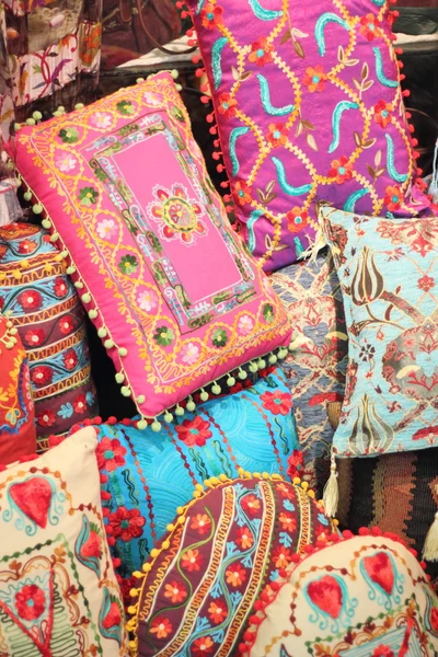 Colourful fabrics and textiles — Stock Photo, Image