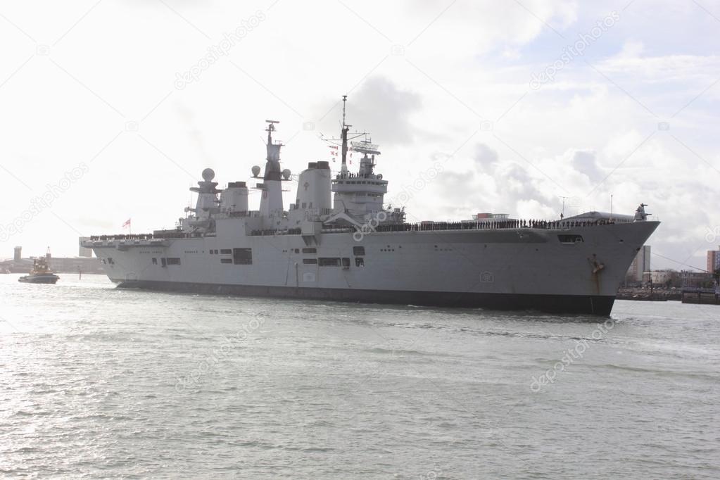HMS Illustrious returns from the philippines