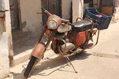 Eski bir retro klasik motosiklet