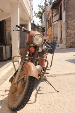Eski bir retro klasik motosiklet