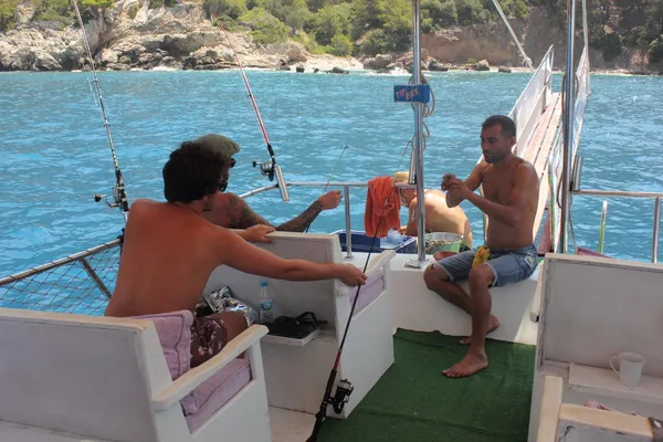 Durante una battuta di pesca — Foto Stock