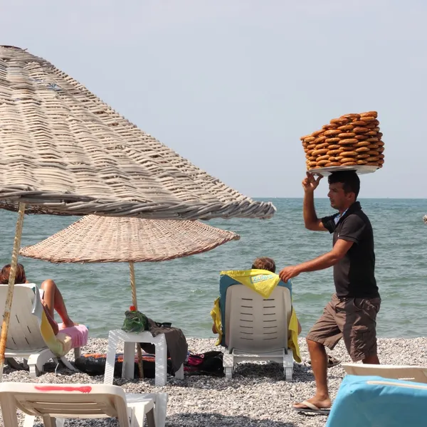 Een Turkse gebak verkoper — Stockfoto