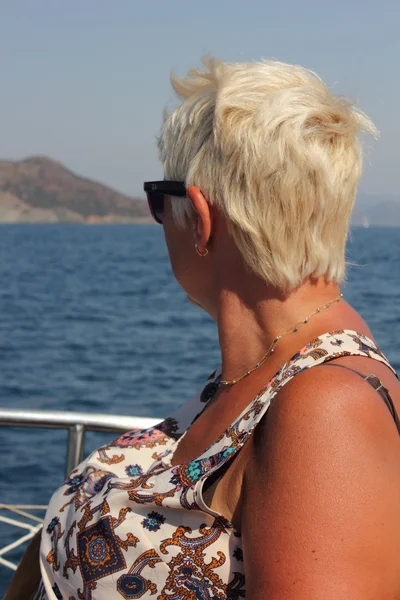 Een Engelse dame op vakantie — Stockfoto