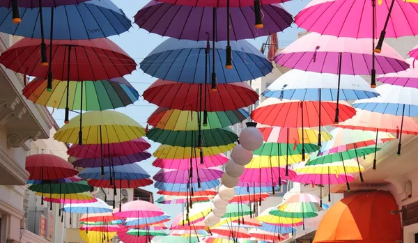 Artistic umbrellas — Stock Photo, Image