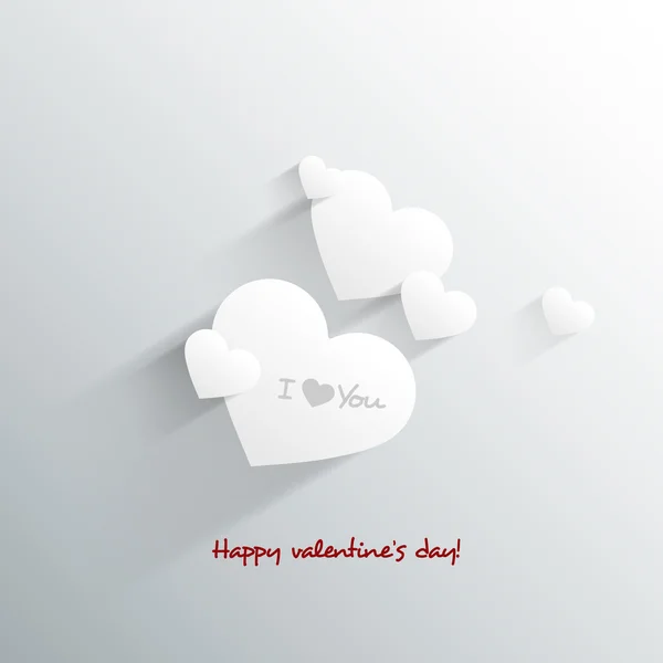 Cuore 3D per San Valentino card — Vettoriale Stock