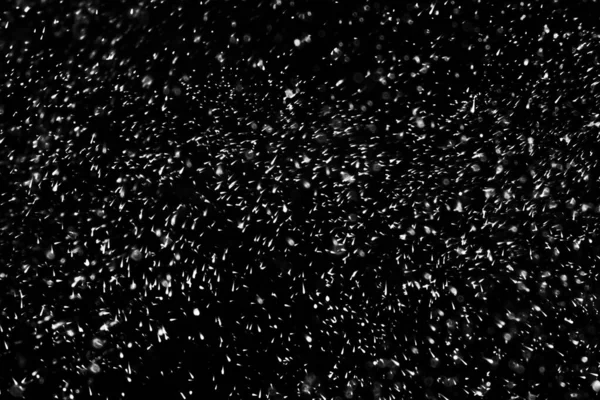 Πτώση Χιονιού Κάτω Στο Μαύρο Φόντο — Φωτογραφία Αρχείου