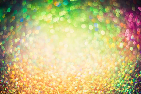 Bokeh Effect Glitter Colorful Blurred Abstract Background Birthday Anniversary Wedding — Stock Photo, Image