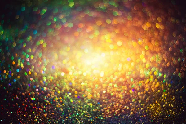 Bokeh Αποτέλεσμα Glitter Πολύχρωμο Θολή Αφηρημένη Φόντο Για Γενέθλια Επέτειο — Φωτογραφία Αρχείου