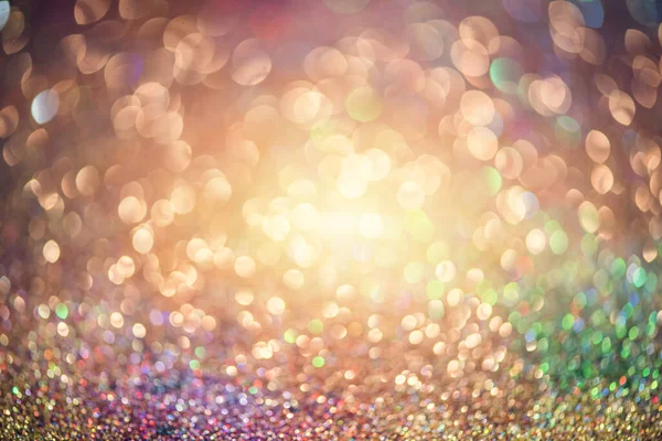 Bokeh Effect Glitter Colorful Blurred Abstract Background Birthday Anniversary Wedding — Stock Photo, Image