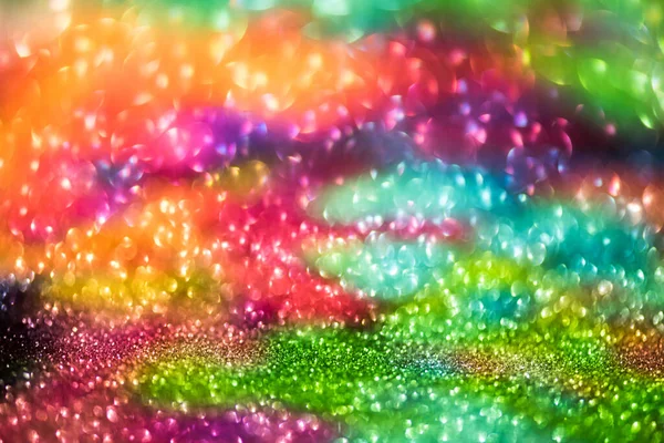 Bokeh Effect Glitter Colorful Blurred Abstract Background Birthday Anniversary Wedding — Stock Photo, Image