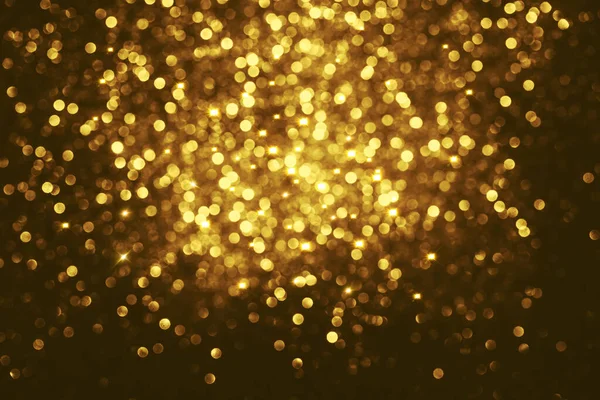 Goldener Glitzer Bokeh Beleuchtung Textur Verschwommen Abstrakten Hintergrund Für Geburtstag — Stockfoto