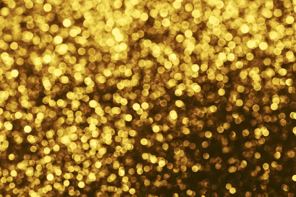 Dourado Brilho Bokeh Iluminação Textura Desfocado Fundo Abstrato Para Aniversário — Fotografia de Stock