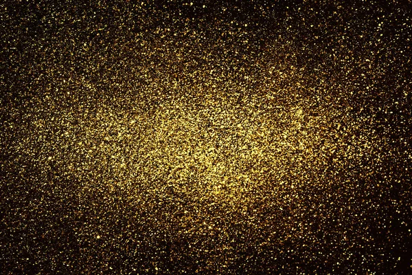 Dourado Brilho Bokeh Iluminação Textura Desfocado Fundo Abstrato Para Aniversário — Fotografia de Stock