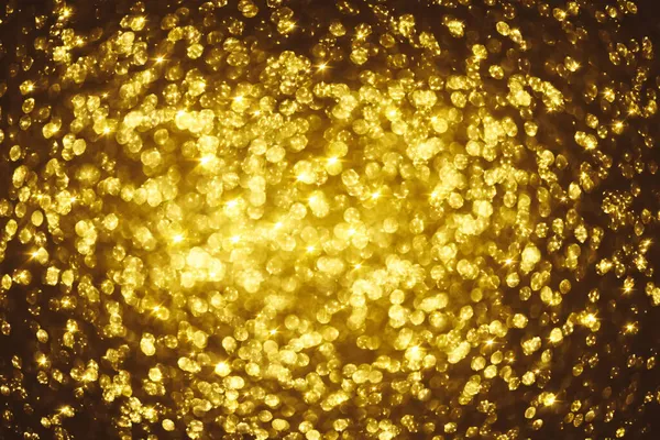 Brillo Dorado Bokeh Textura Iluminación Fondo Abstracto Borroso Para Cumpleaños — Foto de Stock