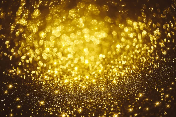 Złoty Brokat Bokeh Oświetlenie Tekstury Niewyraźne Abstrakcyjne Tło Urodziny Rocznica — Zdjęcie stockowe