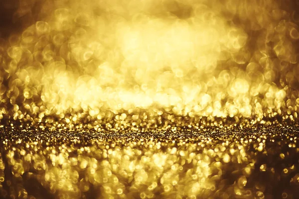 Gouden Glitter Bokeh Verlichting Textuur Wazig Abstracte Achtergrond Voor Verjaardag — Stockfoto