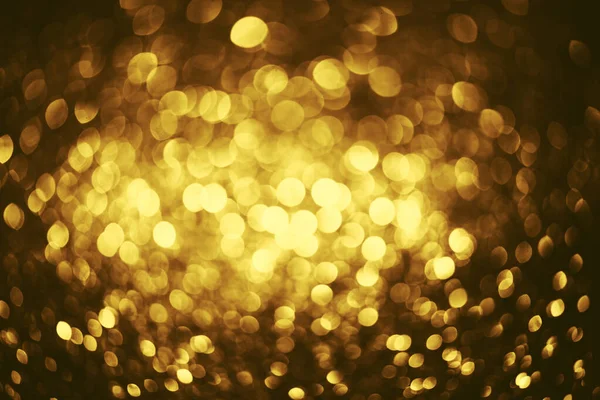 Zlatý Třpyt Bokeh Osvětlení Textura Rozmazané Abstraktní Pozadí Narozeninám Výročí — Stock fotografie