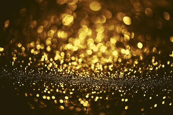 Gouden Glitter Bokeh Verlichting Textuur Wazig Abstracte Achtergrond Voor Verjaardag — Stockfoto