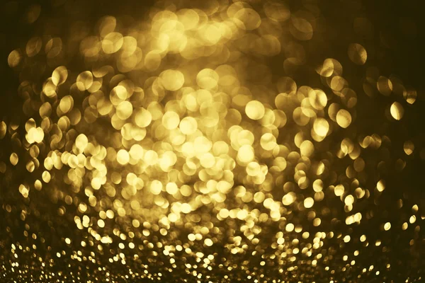 Χρυσό Glitter Bokeh Φωτισμού Υφή Θολή Αφηρημένη Φόντο Για Γενέθλια — Φωτογραφία Αρχείου