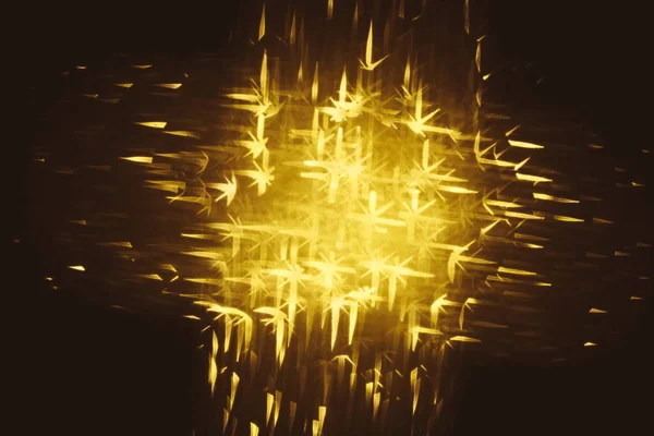 Guld Glitter Bokeh Belysning Struktur Suddig Abstrakt Bakgrund För Födelsedag — Stockfoto