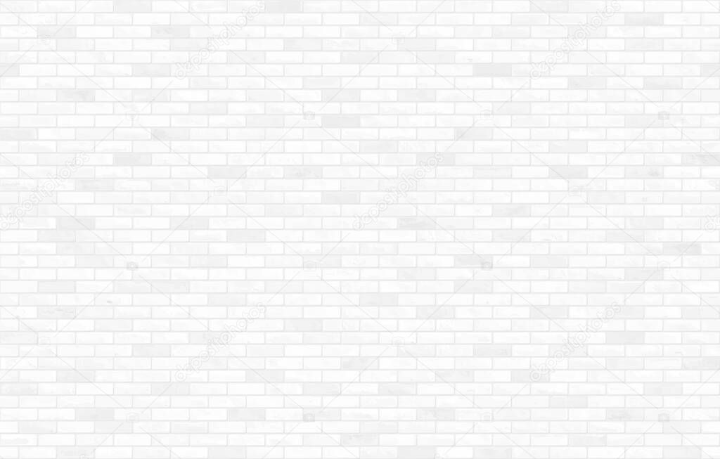 White and gray block brick wall seamless pattern texture background.