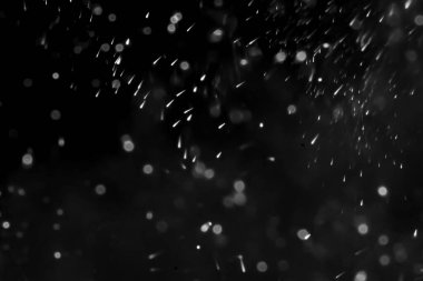 Kara Arkaplan 'a Yağan Karlar.