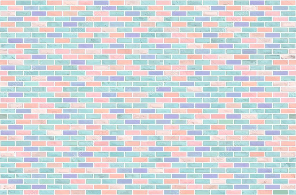 Beautiful block brick wall pattern texture background.