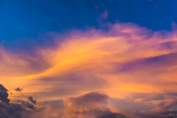 Céu Com Nuvem Belo Pôr Sol Fundo — Fotografia de Stock