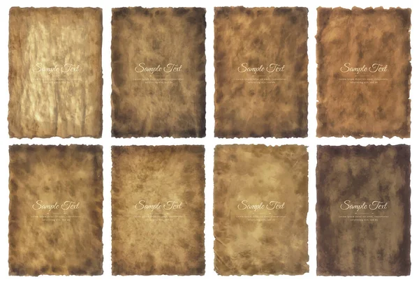 Векторний Набір Колекції Старий Пергаментний Паперовий Лист Старовинного Віку Або — стоковий вектор