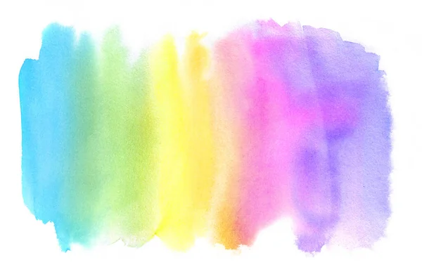 Watercolor Paint Brush Strokes Hand Drawn Isolated White Background — Stock Photo, Image