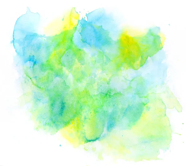 Beyaz arkaplanda izole edilmiş bir elden suluboya fırça darbeleri.