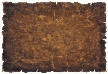 Eski parşömen kağıdı eski ya da doku beyaz arkaplanda izole edilmiş.